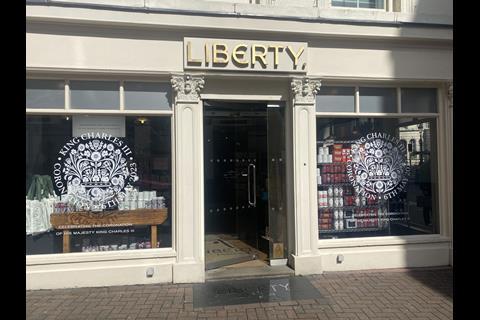 Liberty coronation window display